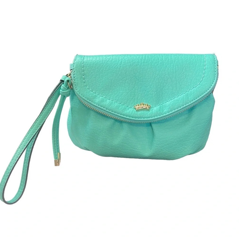 NWOT Juicy Couture - Green  & Metallic Gold - Traveler Wristlet